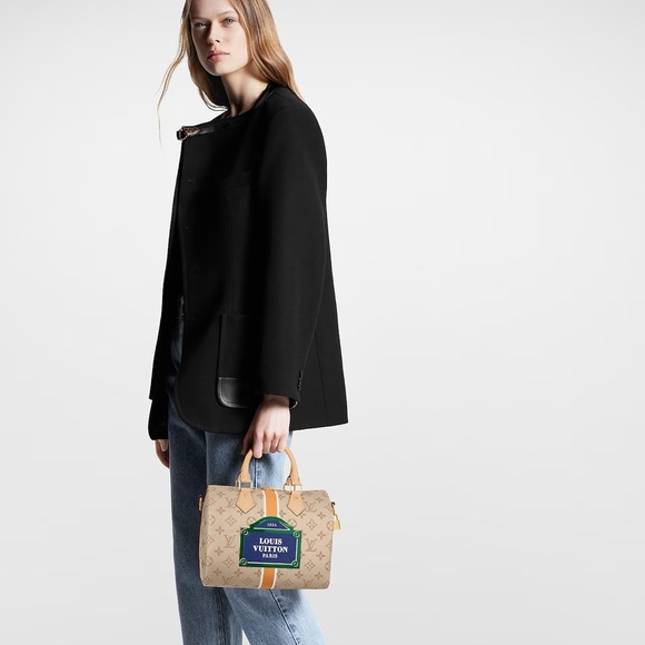 Louis Vuitton Speedy Bandoulière 25 Monopaname Monogram Paris Street Sign - Picture 13 of 13